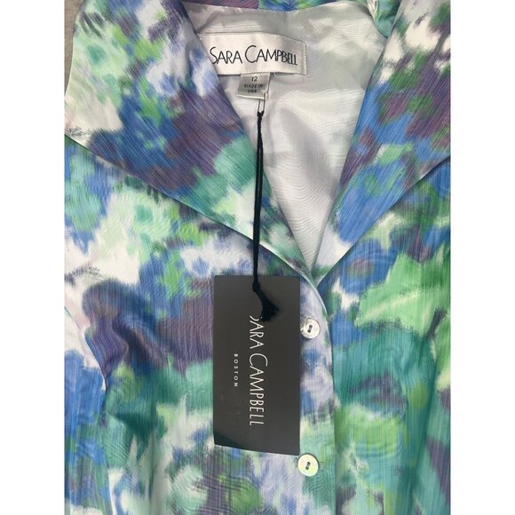 Sara Campbell Ashley Floral Halter Neck Button-Down Maxi Dress W/ Belt Size 12 - Picture 7 of 15